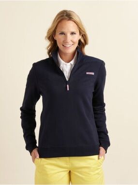 Vineyard Vines Women's Shep Shirt Quarter Zip in Navy